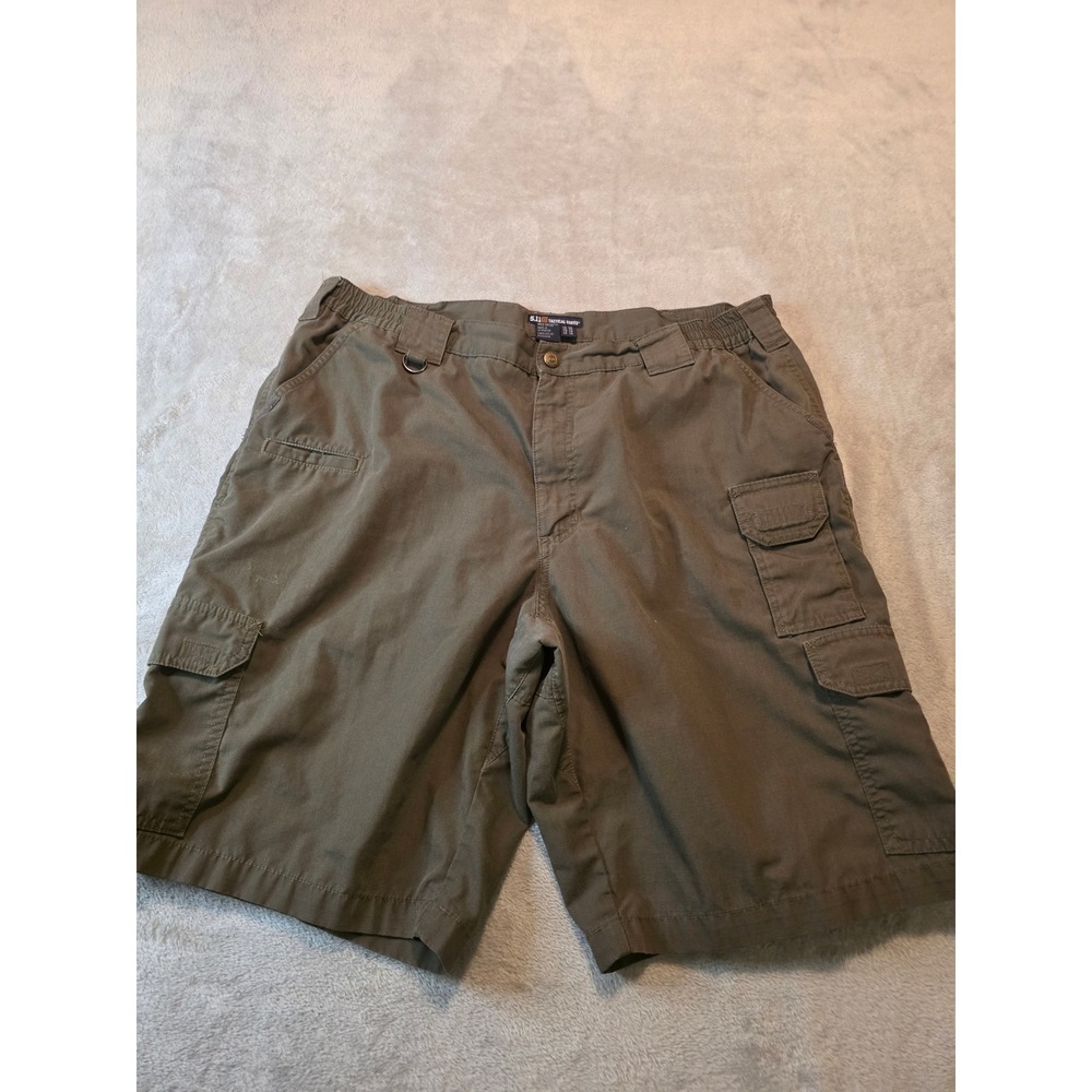 5.11 Tactical Series Cargo Shorts Mens 40 Brown Ripstop Multi-Pocket Outdoor